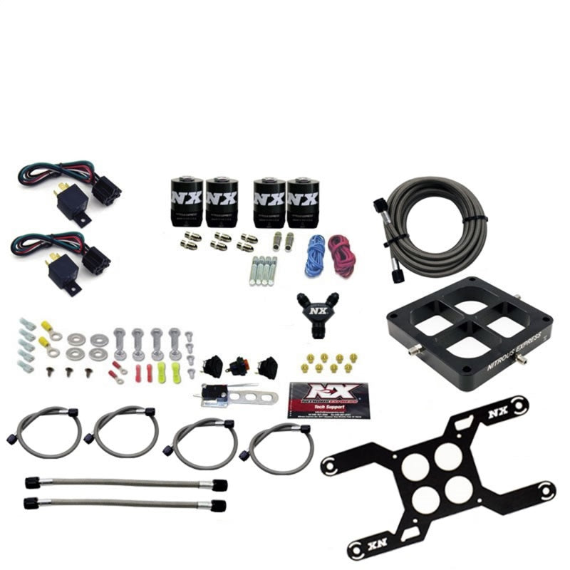 Nitrous Express Dominator Dual Stage Billit Crossbar Nitrous Kit (50-300 & 100-500HP) w/o Bottle Nitrous Systems Nitrous Express