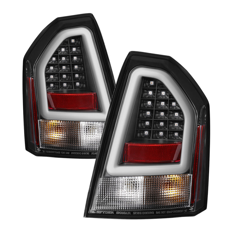 Spyder Chrysler 300C 05-07 V2 Light Bar LED Tail Lights - Black ALT-YD-C305V2-LED-BK Tail Lights SPYDER