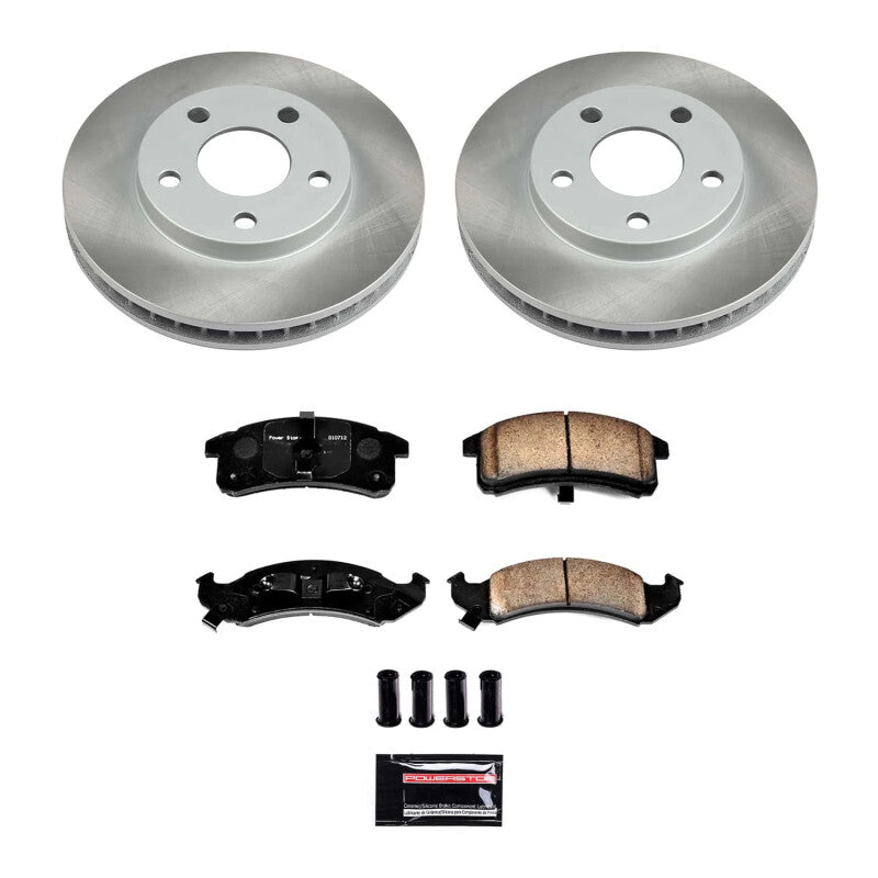 Power Stop 94-96 Pontiac Trans Sport Front Semi-Coated Rotor Kit Brake Kits - Performance Blank PowerStop