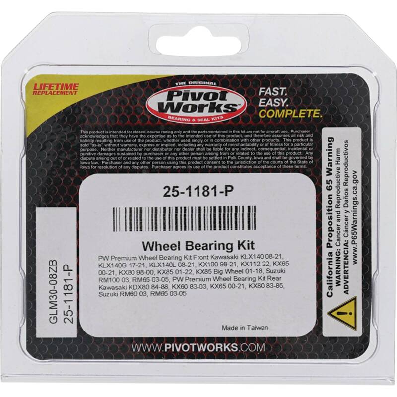 Pivot Works Premium Wheel Bearing Wheel Bearings Pivot Works