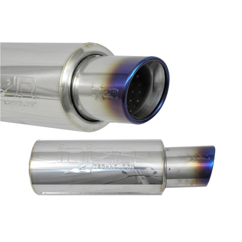 Injen 3.00 Universal Muffler w/Titanium burnt rolled Tip and stainless steel resonated inner wall Muffler Injen