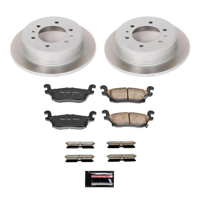 Power Stop 09-10 Hummer H3T Rear Semi-Coated Rotor Kit Brake Kits - Performance Blank PowerStop