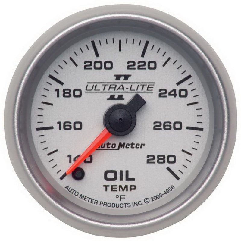 Autometer Ultra-Lite II 52mm 140-280 Deg F Full Sweep Electric Oil Temperature Gauge Gauges AutoMeter