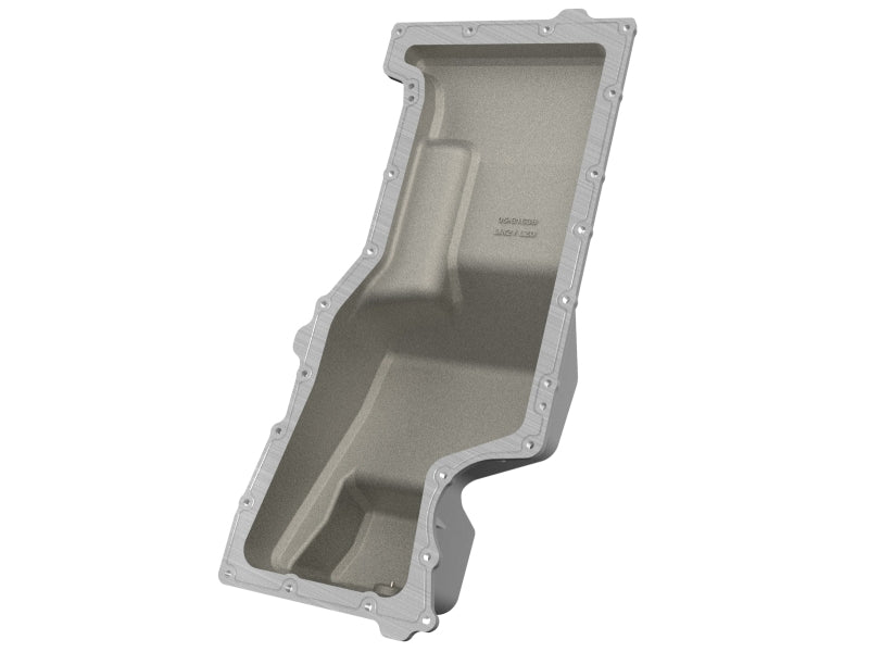 aFe 20-25 GM Trucks L6 3.0L Engine Oil Pan - Black w/ Machined Fins Diff Covers aFe