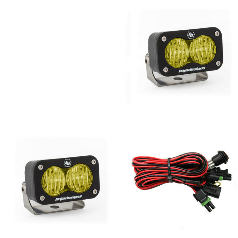 Baja Designs S2 Sport Wide Cornering Pattern Pair LED Work Light - Amber Light Bars & Cubes Baja Designs