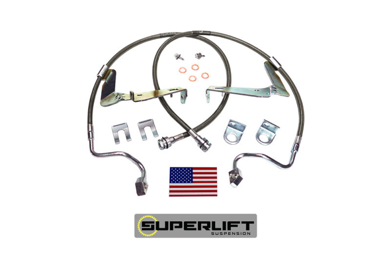 Superlift 08-10 Ford F-250/F-350 w/ 6-10in Lift Kit (Pair) Bullet Proof Brake Hoses Brake Line Kits Superlift