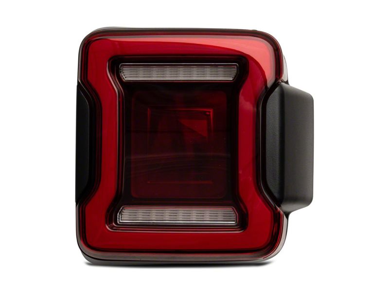 Raxiom 18-23 Jeep Wrangler JL Horizon LED Tail Lights- BlkHousing- Red Lens Tail Lights Raxiom