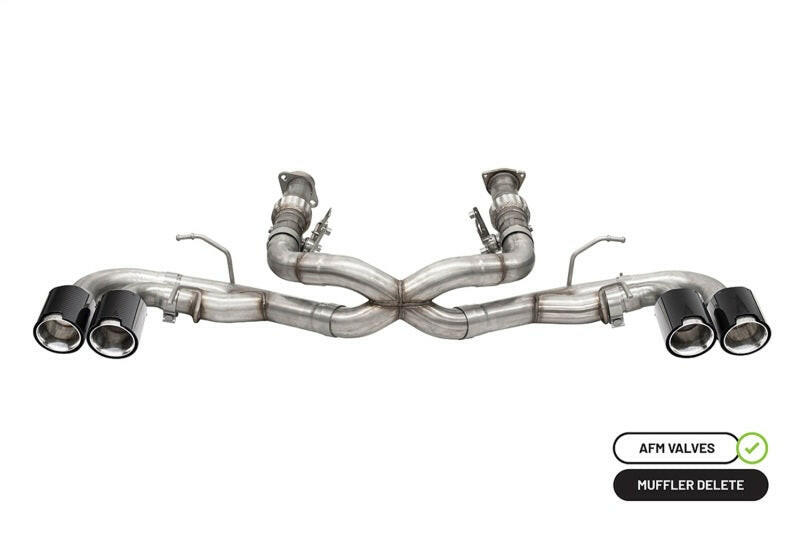 Corsa 20-25 Chevrolet Corvette C8 RWD 3in Xtreme Cat-Back Exhaust w/4.5in Carbon Fiber Polished Tips Catback CORSA Performance