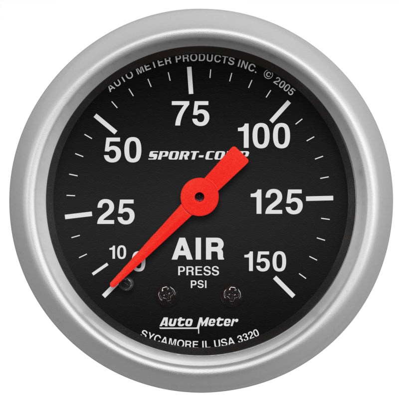 Autometer Sport Comp 52mm Mechanical Air Pressure Gauge Gauges AutoMeter