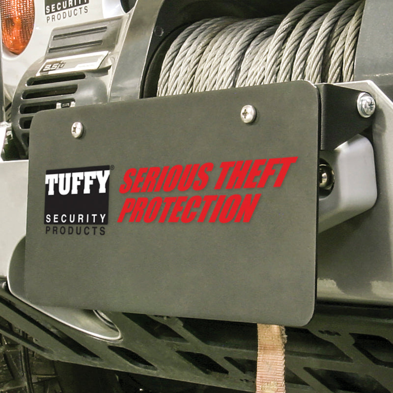 Tuffy Flipup License Plate Holder- Winch W/Hawse- Blk Cargo Organization Tuffy Products