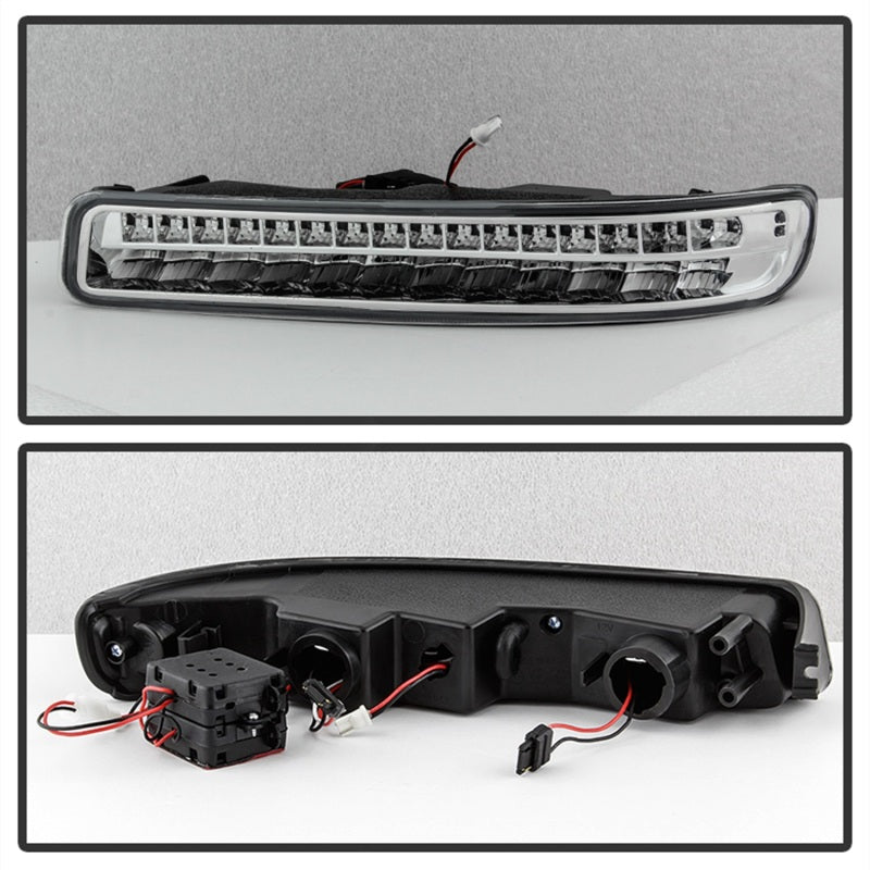 xTune 99-06 GMC Sierra (Excl Denali) Full LED Bumper Lights - Chrome (CBL-GSI99-LED-C) Sidemarkers & Indicators SPYDER
