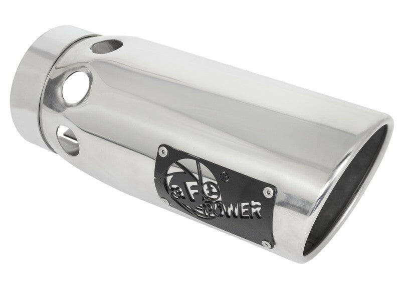 aFe Large Bore-HD 5 IN 409 SS DPF-Back Exhaust System w/Polished Tip 20-23 GM Truck V8-6.6L Catback aFe