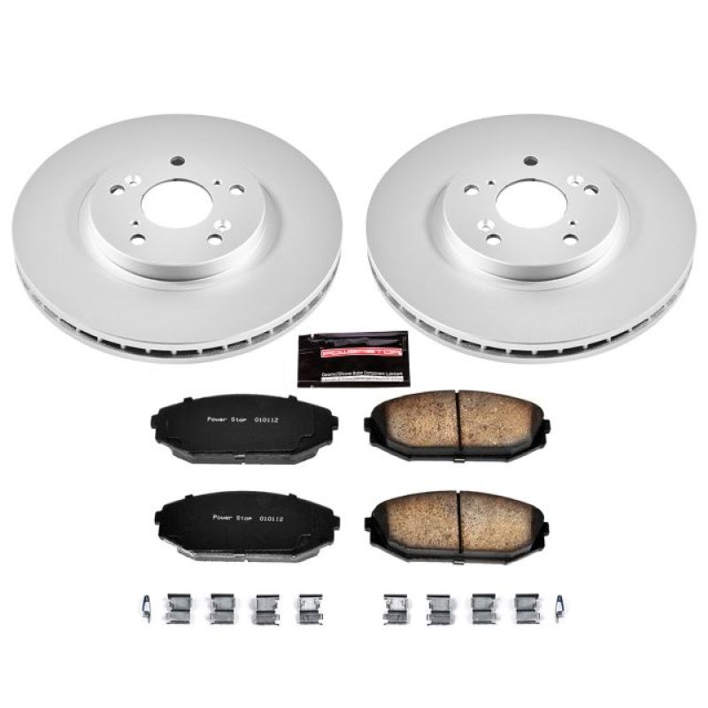 Power Stop 01-02 Acura MDX Front Z17 Evolution Geomet Coated Brake Kit Brake Kits - Performance Blank PowerStop