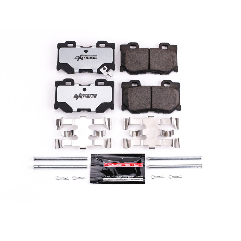 Power Stop 09-13 Infiniti FX50 Rear Z26 Extreme Street Brake Pads w/Hardware Brake Pads - Performance PowerStop