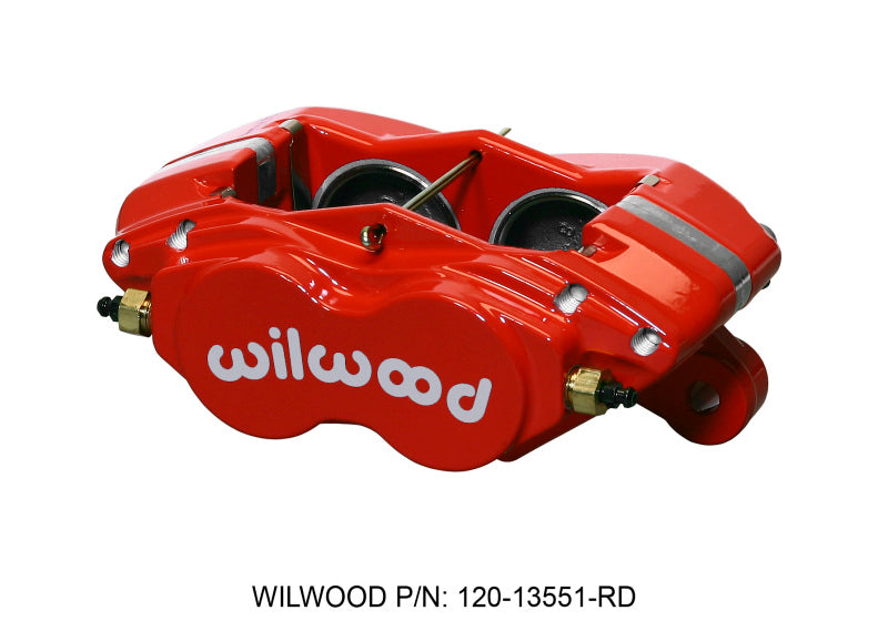 Wilwood Caliper-Forged Dynalite-M-Red 1.75in Pistons 1.00in Disc Brake Calipers - Perf Wilwood