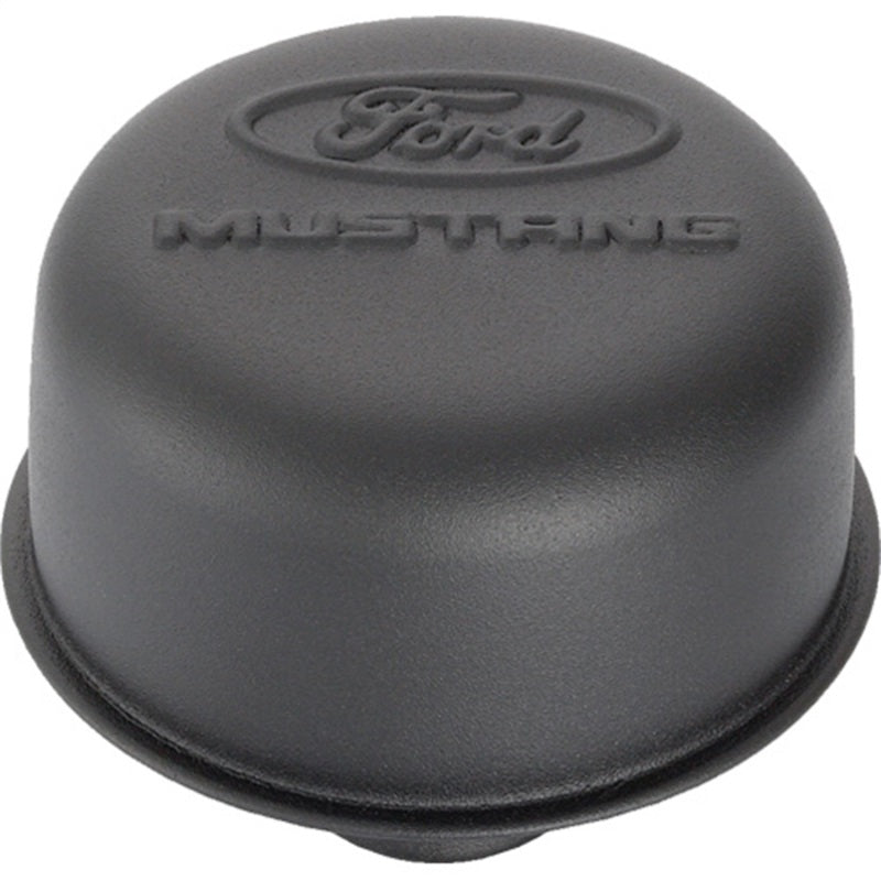 Ford Racing Black Crinkle Finish Breather Cap w/ Ford Mustang Logo Engine Breather Filters Ford Racing