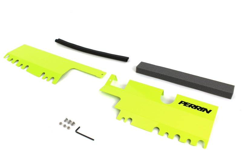 PERRIN 15-21 Subaru WRX/STI Radiator Shroud (With OEM Intake Scoop) - Neon Yellow Radiator Shrouds Perrin Performance