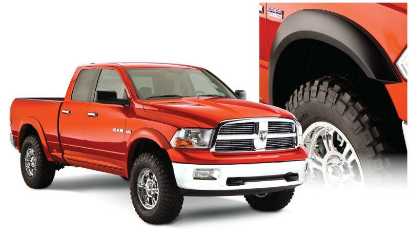Bushwacker 10-18 Ram 1500 Fleetside Extend-A-Fender Style Flares 4pc 67.4/76.3/96.3in Bed - Black Fender Flares Bushwacker