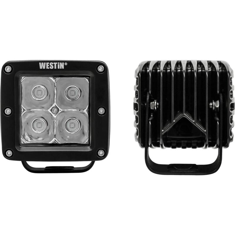 Westin Compact LED -4 5W Cree 3 inch x 3 inch (Set of 2) - Black Light Bars & Cubes Westin