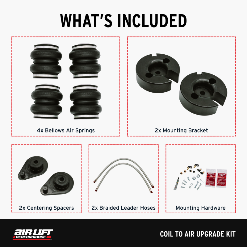 Air Lift 18-24 Honda Accord Sedan Coil to Air Upgrade Kit Coilovers Air Lift