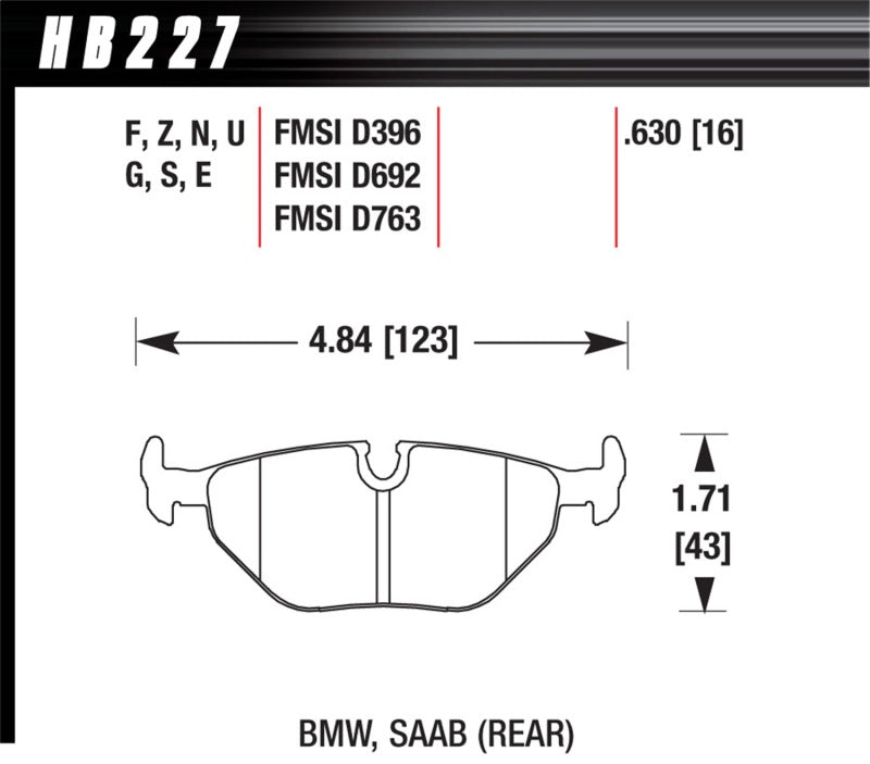 Hawk 92-95 BMW 325iS HT-10 Race Rear Brake Pads Brake Pads - Racing Hawk Performance