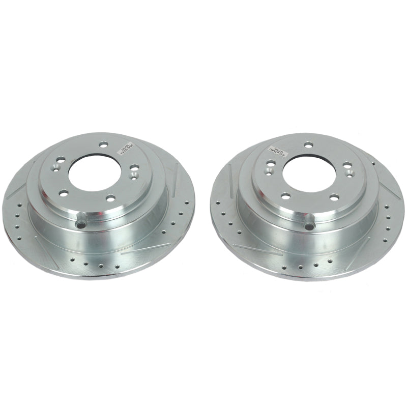 Power Stop 04-06 Kia Amanti Rear Evolution Drilled & Slotted Rotors - Pair Brake Rotors - Slot & Drilled PowerStop