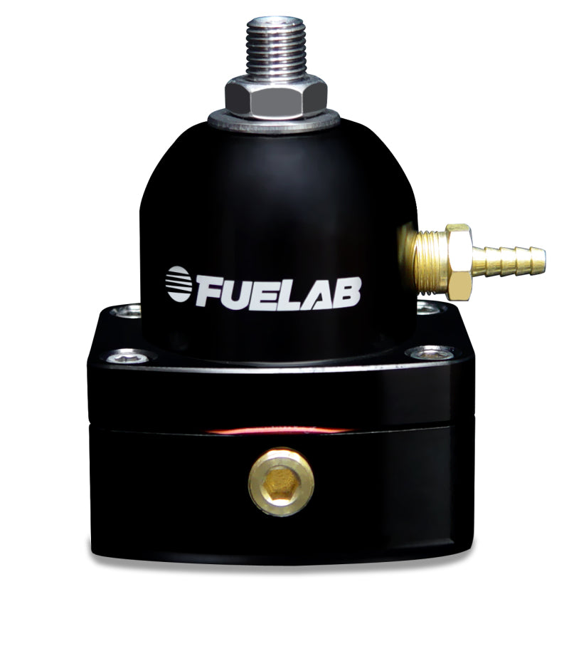 Fuelab 515 EFI Adjustable FPR 90-125 PSI (2) -6AN In (1) -6AN Return - Black Fuel Pressure Regulators Fuelab