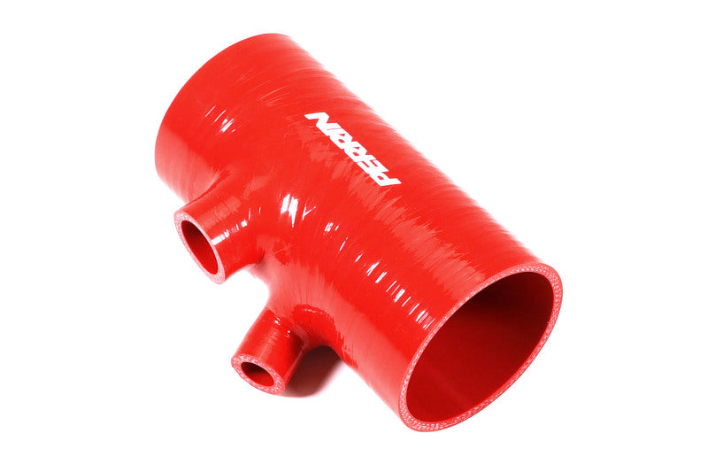PERRIN 22-24 Subaru WRX / 20-25 LGT &amp; OBXT Turbo Inlet Hose w/Turbo Adapter Flange (Short) - Red Hoses Perrin Performance