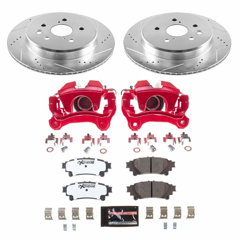 Power Stop 19-13 Lexus GS350 Rear Z26 Street Warrior Brake Kit w/Calipers Brake Kits - Performance D&S PowerStop