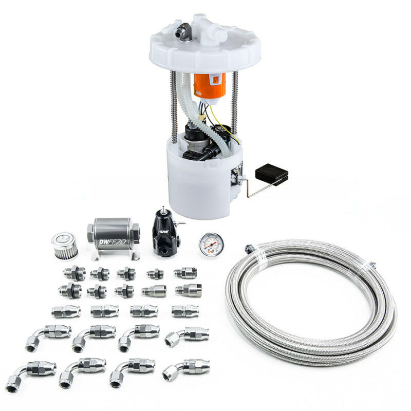 DeatschWerks 06-11 Honda Civic Si K20 DW400 Pump Module & Return Kit w/PTFE Fuel Lines Fuel Pumps DeatschWerks