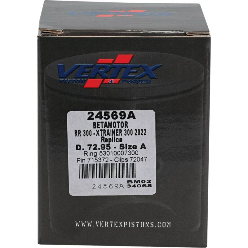 Vertex Piston 22-24 Beta RR 2T 300 300cc Cast Replica Piston Kit Piston Sets - Powersports Vertex Pistons