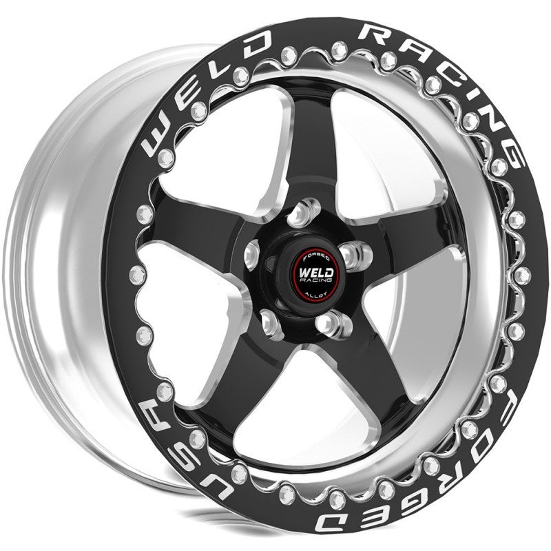 Weld S71 17x10 / 5x5 BP / 7.2in. BS 43mm O/S Black Wheel (High Pad) - Single Beadlock Wheels - Forged Weld