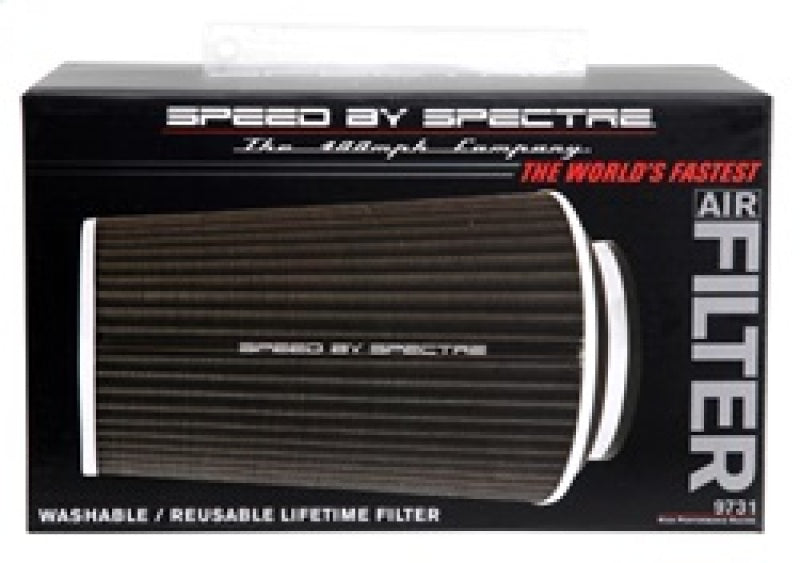 Spectre Adjustable Conical Air Filter 9-1/2in. Tall (Fits 3in. / 3-1/2in. / 4in. Tubes) - Black Air Filters - Universal Fit Spectre
