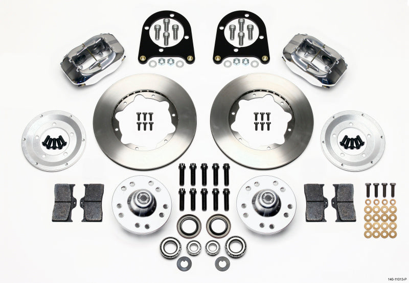 Wilwood Forged Dynalite Front Kit 11.00in Polished 37-48 Ford Psgr. Car Spindle Big Brake Kits Wilwood