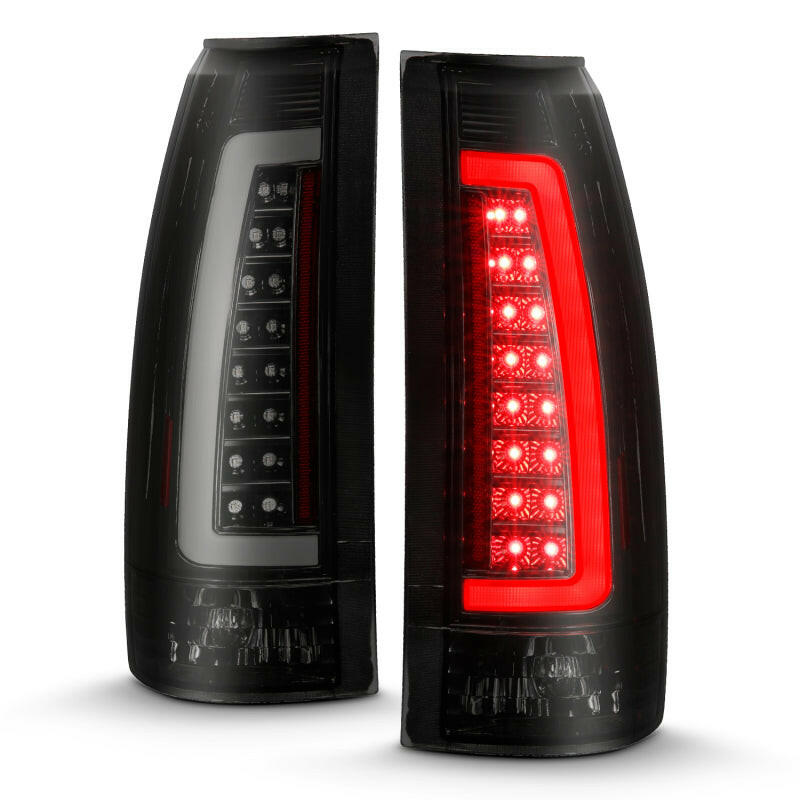 ANZO 1999-2000 Cadillac Escalade LED Taillights Black Housing Smoke Lens Pair Tail Lights ANZO
