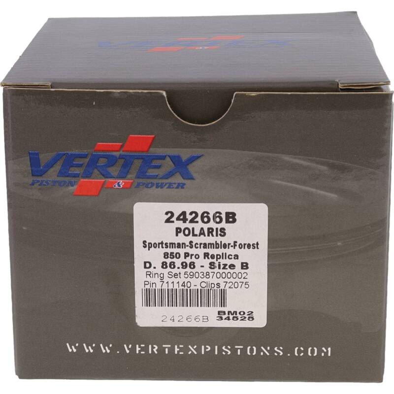 Vertex Piston 13-22 Polaris Scrambler 850 850cc Forged Replica Piston Kit Piston Sets - Powersports Vertex Pistons