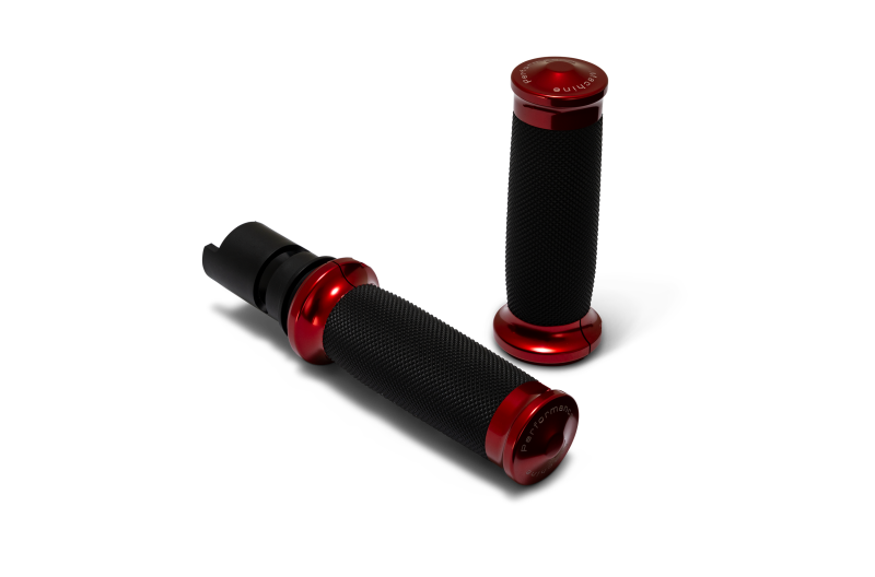Performance Machine 24-25 Touring, 2025 Softail TBW Contour Handle Grip Set - Red Grips Performance Machine