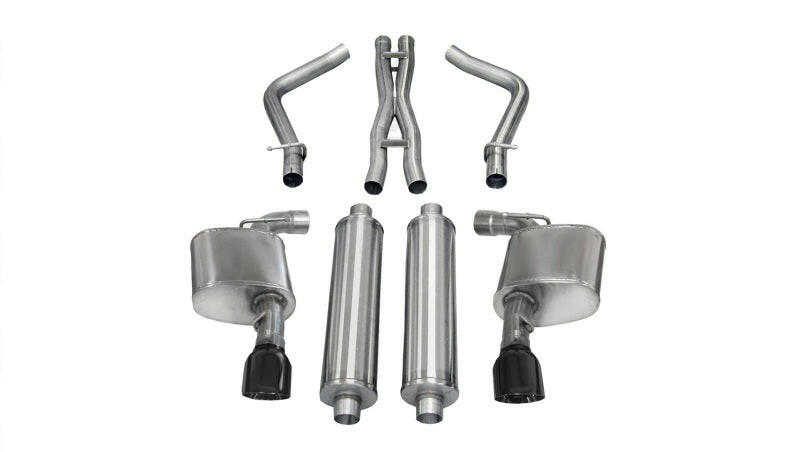 Corsa 2012-2014 Dodge Charger SRT-8 6.4L V8 Black Xtreme Cat-Back Exhaust Catback CORSA Performance