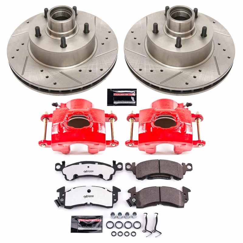 Power Stop 79-86 Buick LeSabre Front Z26 Street Warrior Brake Kit w/Calipers Brake Kits - Performance D&S PowerStop