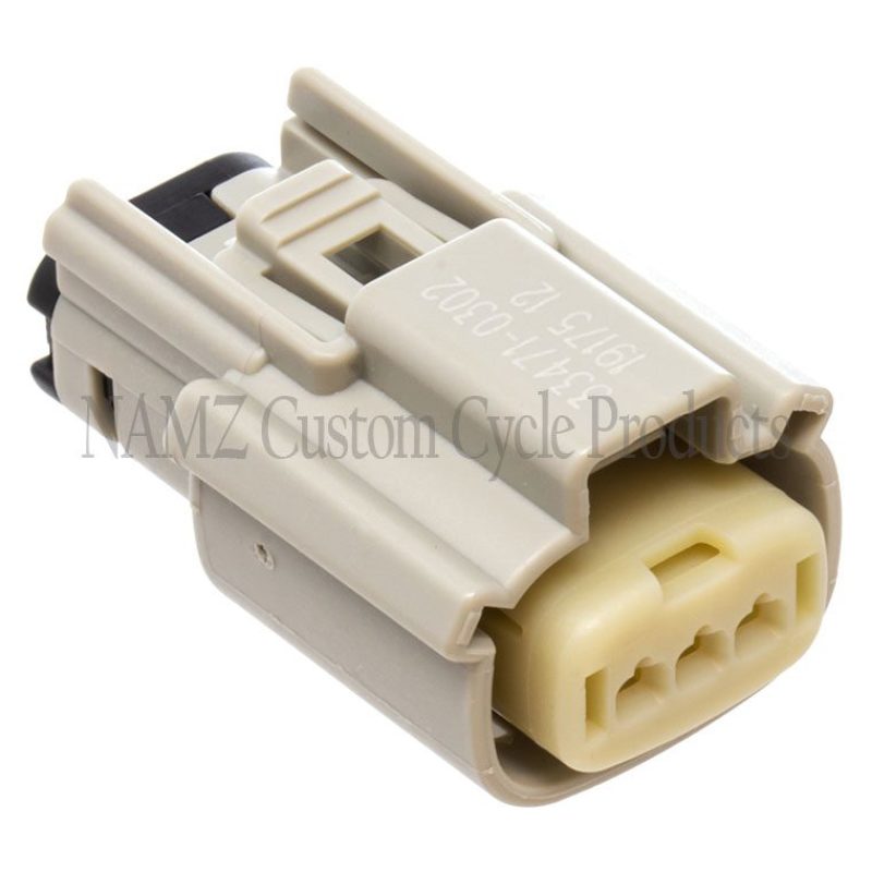 NAMZ 07-23 V-Twin FL Models Molex MX-150 3-Position Female Connector - Gray (72514-07GY) Wiring Connectors NAMZ
