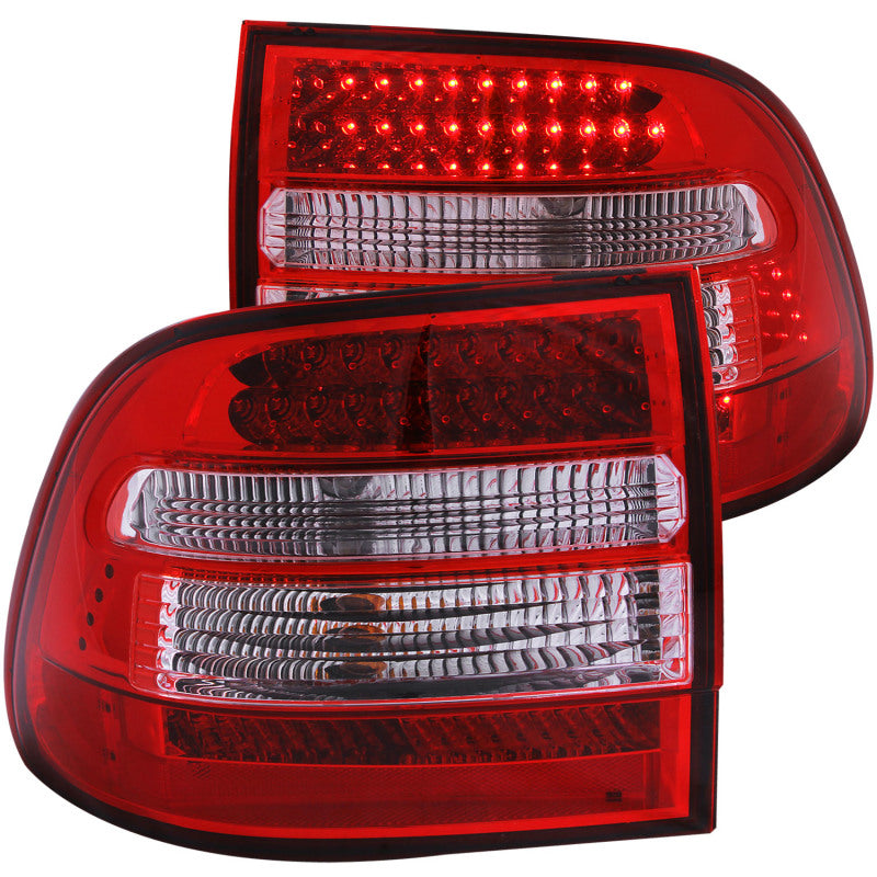ANZO 2003-2006 Porsche Cayenne LED Taillights Red/Clear Tail Lights ANZO