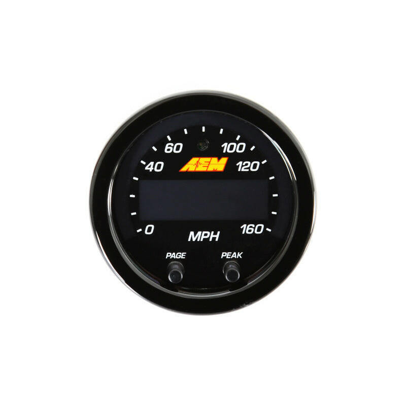 AEM X-Series 0-160 MPH Black Bezel w/ Black Face GPS Speedometer Gauge Gauges AEM