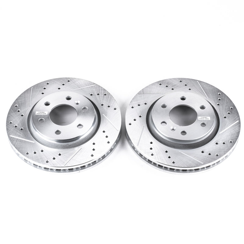 Power Stop 06-07 Buick Terraza Front Evolution Drilled & Slotted Rotors - Pair Brake Rotors - Slot & Drilled PowerStop