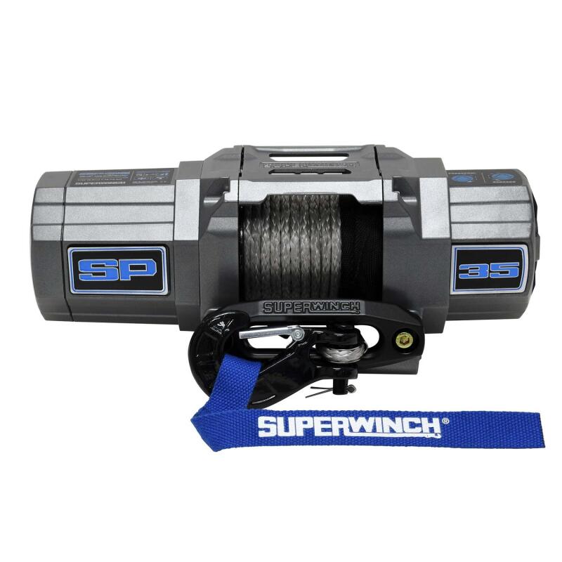 Superwinch 3500 LBS 12V DC 7/32in x 40ft Synthetic Rope Hawse Fairlead SP 35SR Winch Winches Superwinch