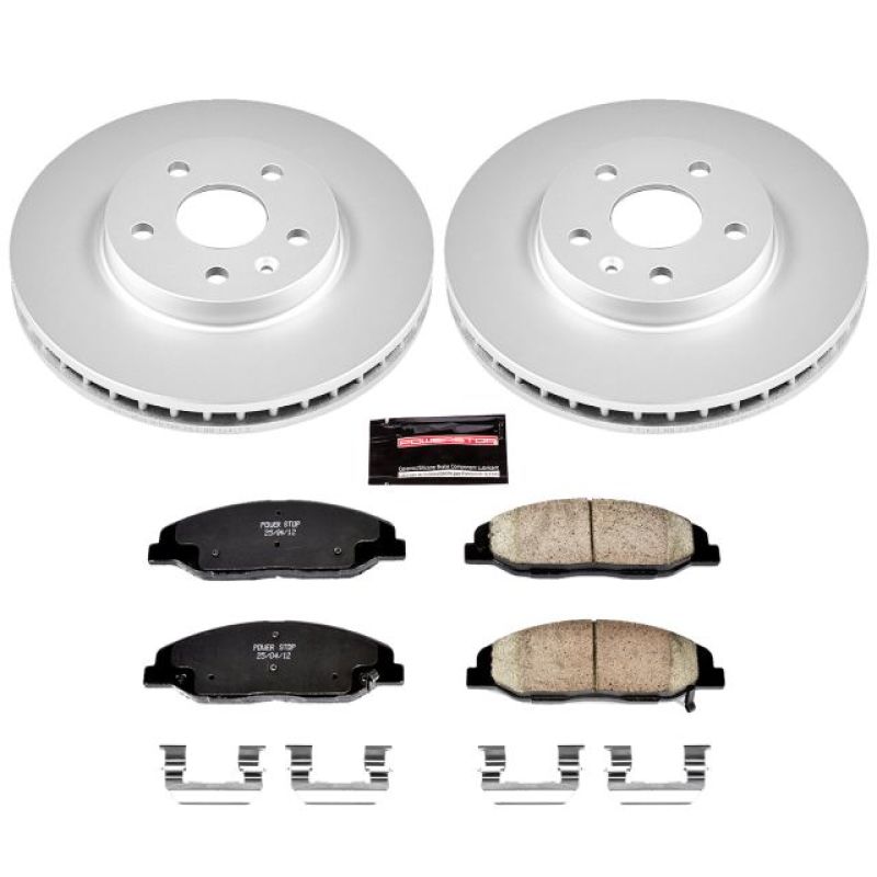 Power Stop 08-14 Cadillac CTS Front Z17 Evolution Geomet Coated Brake Kit Brake Kits - Performance Blank PowerStop