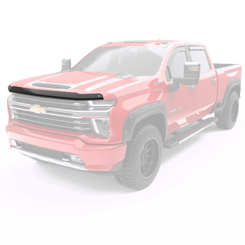 EGR 20-23 Chevrolet Silverado 2500 HD / 3500 HD Superguard Hood Shield (301885) - Matte Black Hood Deflectors EGR