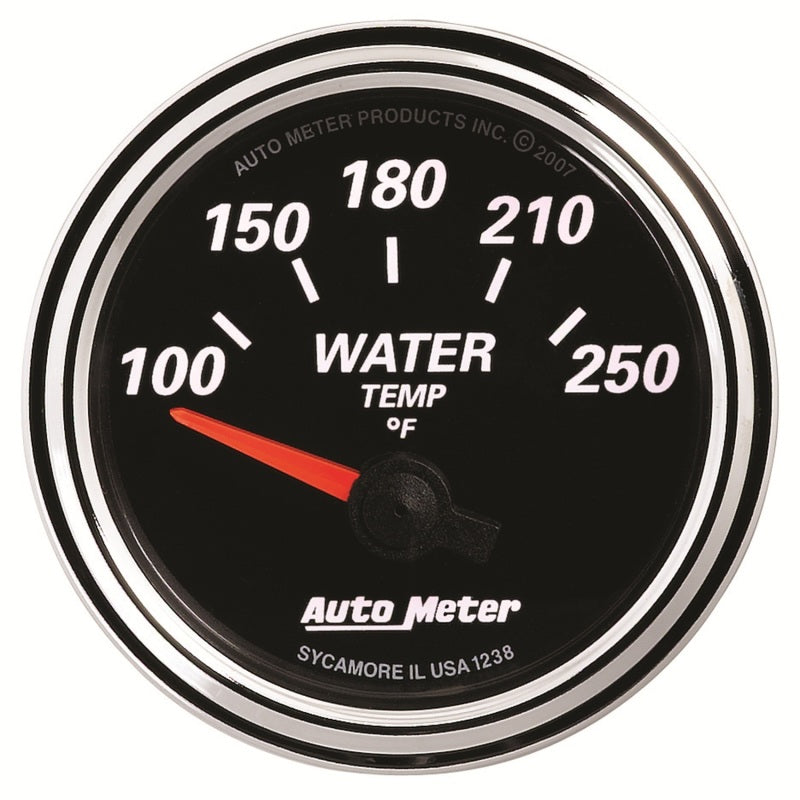 Autometer Designer Black II 52mm 250 Deg F Water Temp Gauge Gauges AutoMeter