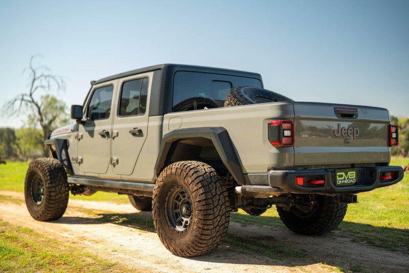 DV8 Offroad 2020+ Jeep Gladiator JT Adjustable In-Bed Tire Carrier Chase Racks DV8 Offroad