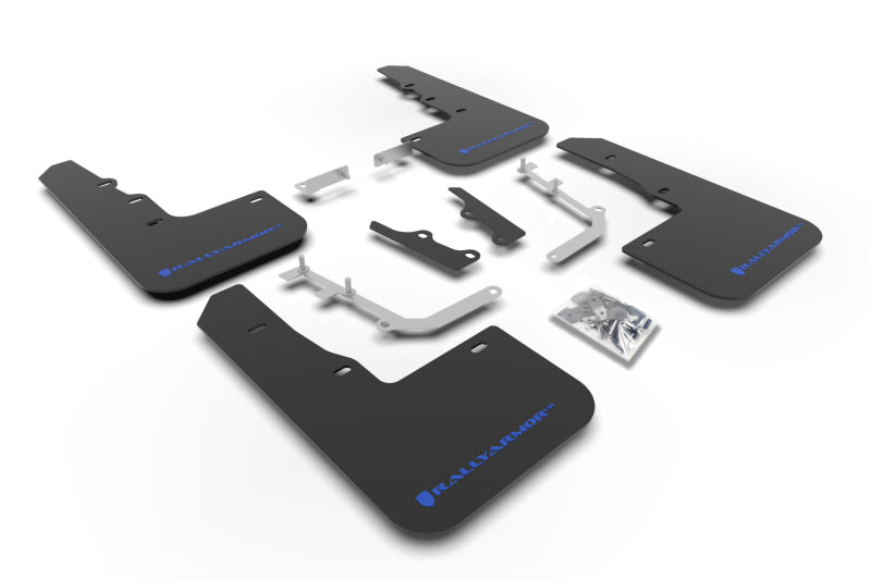 Rally Armor 20-25 Hyundai Venue Black Mud Flap Blue Logo Mud Flaps Rally Armor