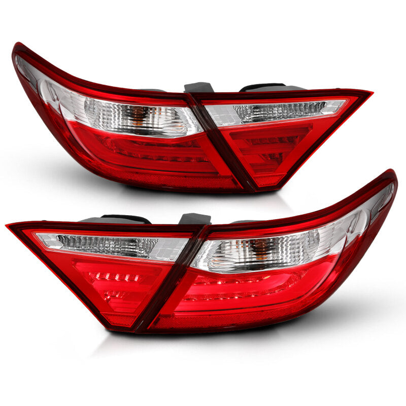 ANZO 2015-2016 Toyota Camry LED Taillights Red/Clear Tail Lights ANZO